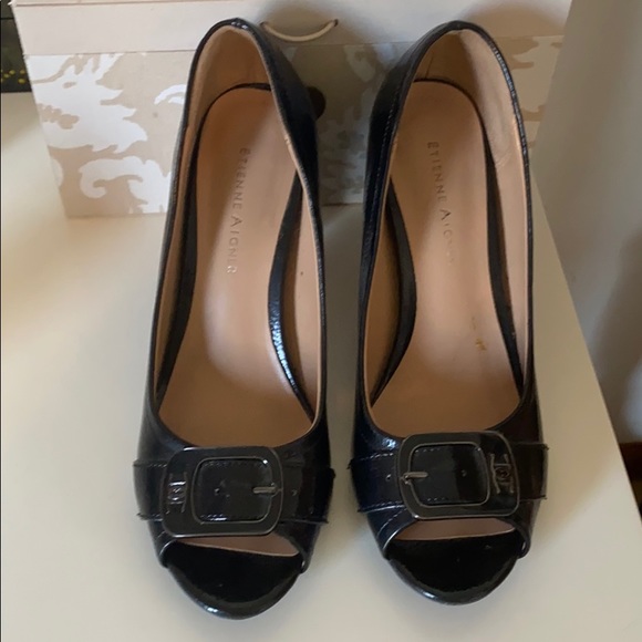 Etienne Aigner Black Heels size 7 - Picture 3 of 8